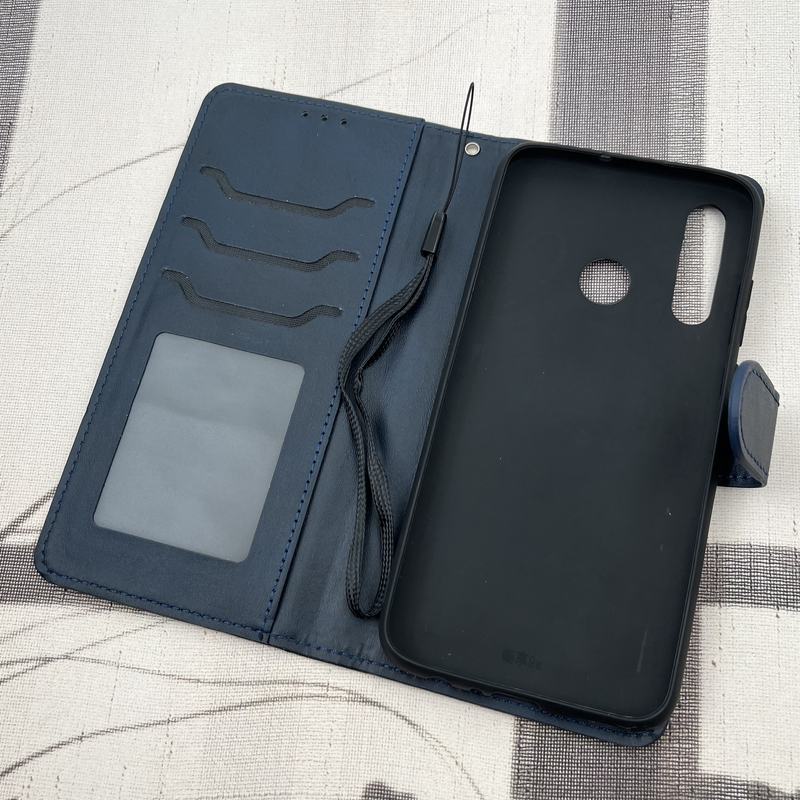 کیف گوشی Honor 10 Lite آنر چرم مگنتی جاکارتی بند آویز دار سرمه ای کد 92273 - Image 2