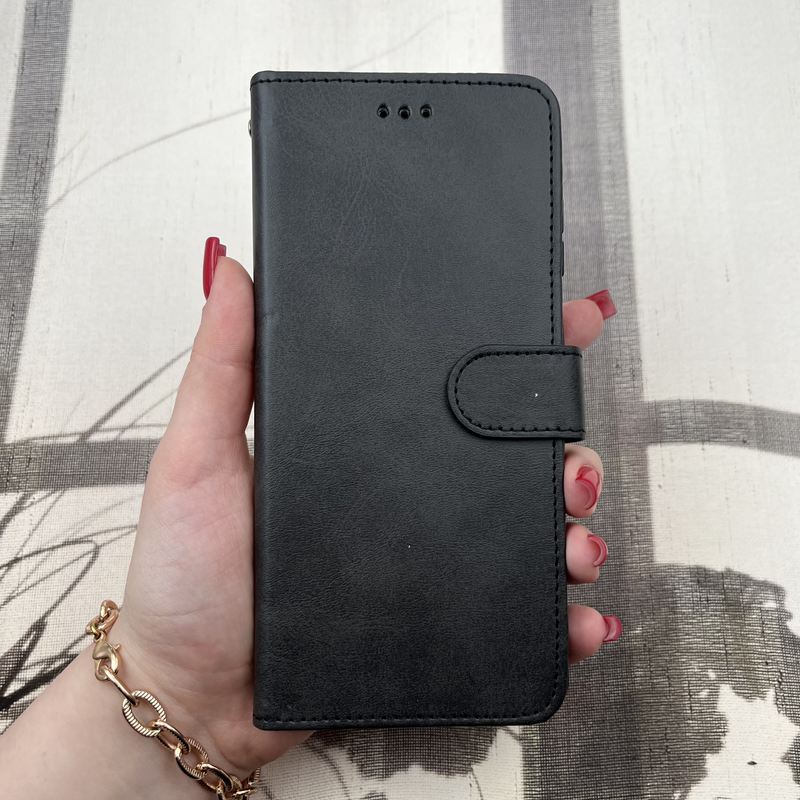 کیف گوشی Galaxy A16 سامسونگ چرم مگنتی جاکارتی محافظ لنز دار بند آویز دار مشکی کد 92455 - Image 3
