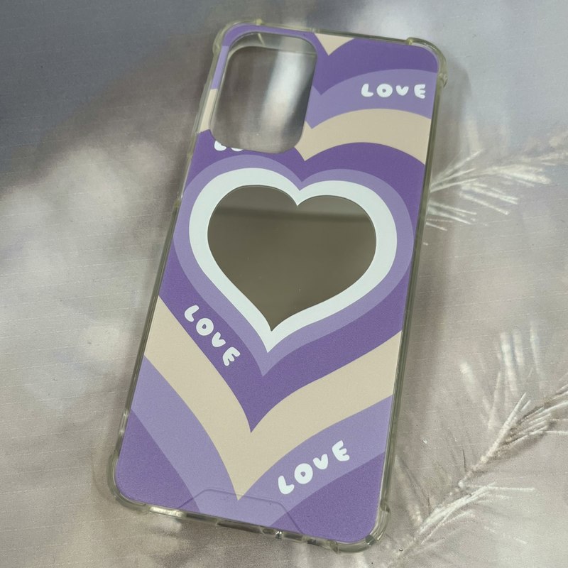 قاب گوشی Galaxy A23 سامسونگ Miror Case آینه ای فانتزی ایربگ دار طرح قلبی یاسی کد 94503 - Image 2