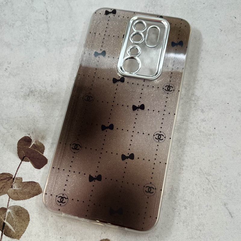 قاب گوشی Redmi Note 8 Pro شیائومی Brand Case لاکچری شاین دار طرح پاپیون شنل محافظ لنز دار Silver کد 98396 - Image 2