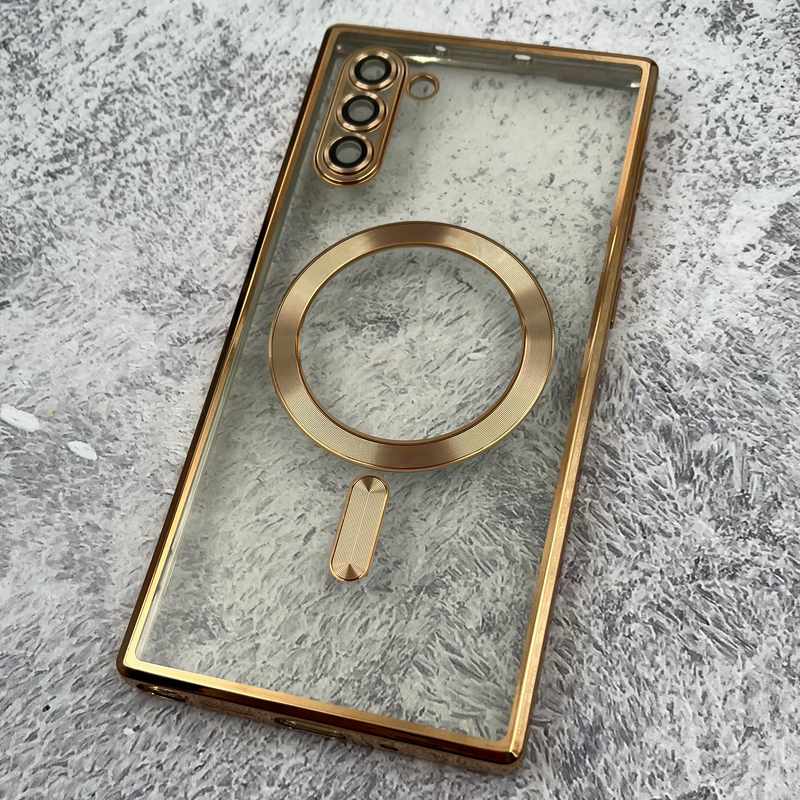 قاب گوشی Galaxy Note 10 سامسونگ الکترواستاتیک اورجینال مگ سیف محافظ لنز دار گلسی طلایی کد 98621 - Image 2