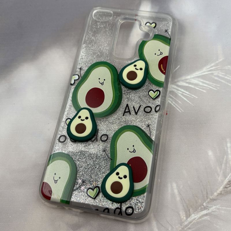 قاب گوشی Galaxy A6 Plus سامسونگ Aquarium Case شفاف اکلیلی عروسکی برجسته طرح آووکادو کد 10394 - Image 2