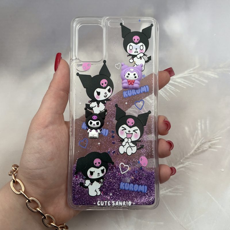 قاب گوشی Galaxy A51 سامسونگ Aquarium Case شفاف اکلیلی عروسکی برجسته طرح گربه کرومی کد 10940