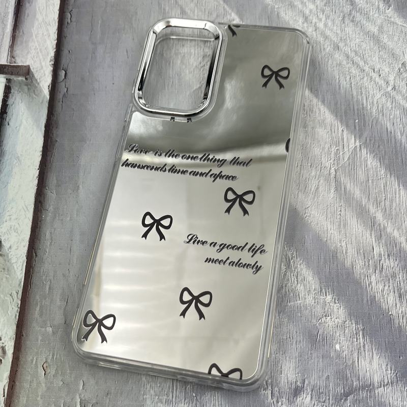 قاب گوشی Galaxy A32 4G سامسونگ آینه ای Mirror Case لنز Silver طرح فانتزی پاپیونی کد 12254 - Image 2
