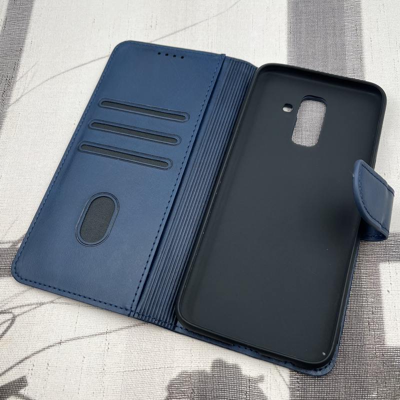 کیف گوشی Galaxy A6 Plus سامسونگ چرم مگنتی جاکارتی سرمه ای کد 12941 - Image 2