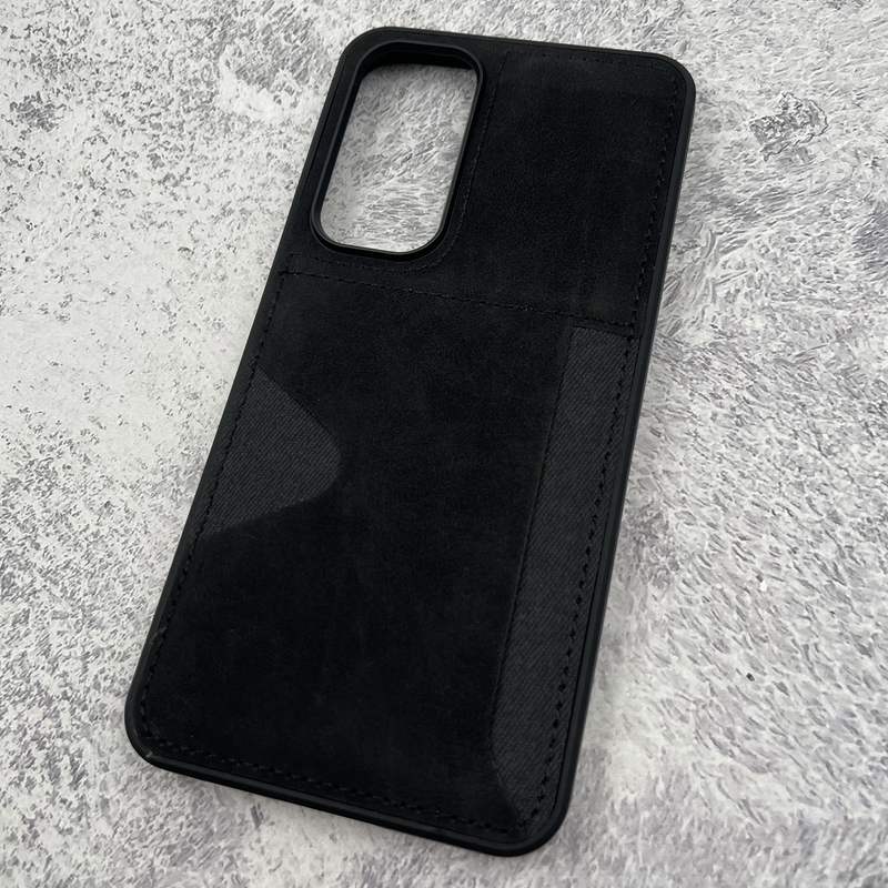 قاب گوشی Galaxy S24 FE سامسونگ Wallet Case چرم و کتان دوخت دار جاکارتی مشکی کد 13297 - Image 2
