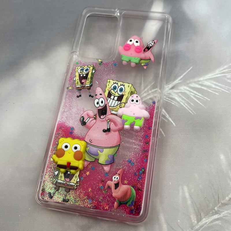 قاب گوشی Galaxy A52 / Galaxy A52S سامسونگ Aquarium Case شفاف اکلیلی عروسکی برجسته طرح پاتریک و باب اسفنجی کد 14613 - Image 2