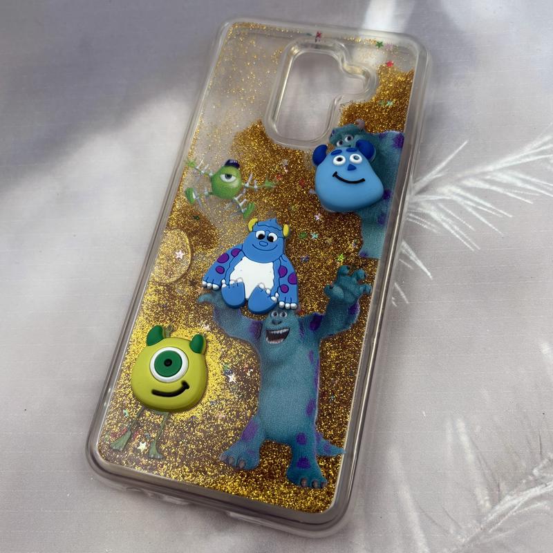 قاب گوشی Galaxy A6 Plus سامسونگ Aquarium Case شفاف اکلیلی عروسکی برجسته طرح مایک و سالیوان کد 14647 - Image 2