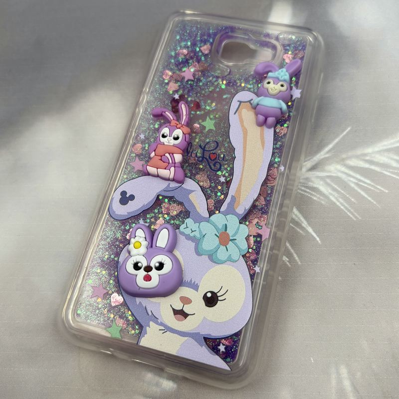 قاب گوشی Galaxy J5 Prime سامسونگ Aquarium Case شفاف اکلیلی عروسکی برجسته طرح خرگوش محافظ لنز دار کد 14962 - Image 2