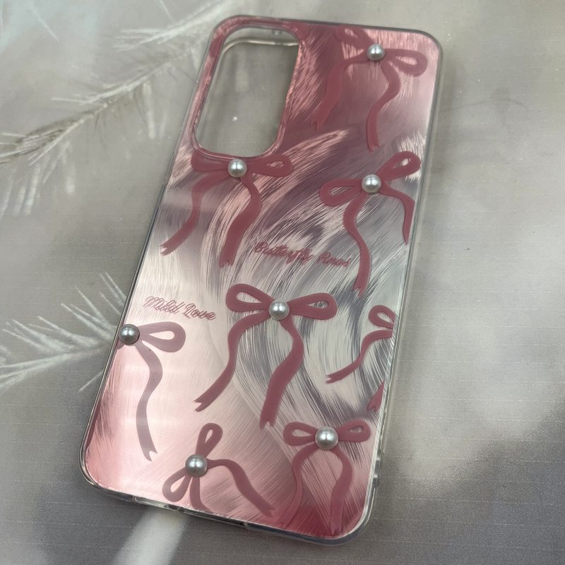 قاب گوشی Galaxy A55 سامسونگ Brush Case طرح پاپیون مرواریدی برجسته ایربگ دار کد 15283 - Image 2
