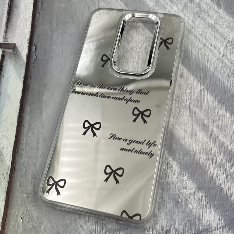 قاب گوشی Redmi Note 8 Pro شیائومی آینه ای Mirror Case لنز Silver طرح فانتزی پاپیونی کد 15505 - Image 2