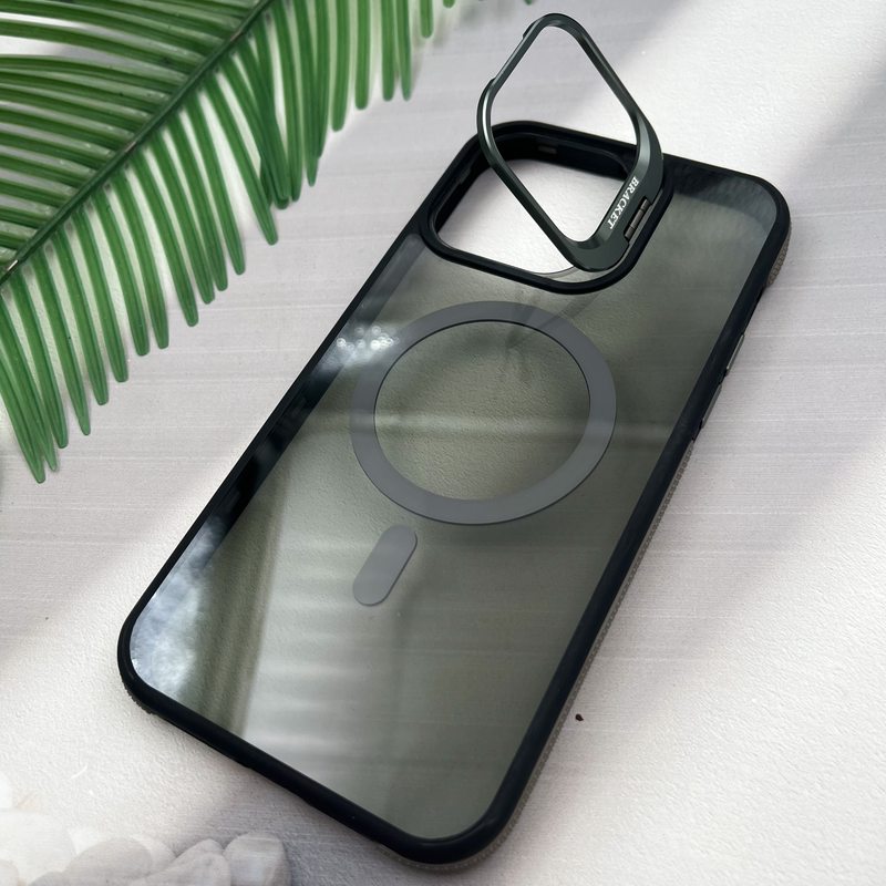 قاب گوشی iPhone 14 Pro Max آیفون Stand Case اورجینال مگ سیف Magsafe ضد ضربه لنز استندشو فلزی تیتانیوم کد 15868 - Image 2