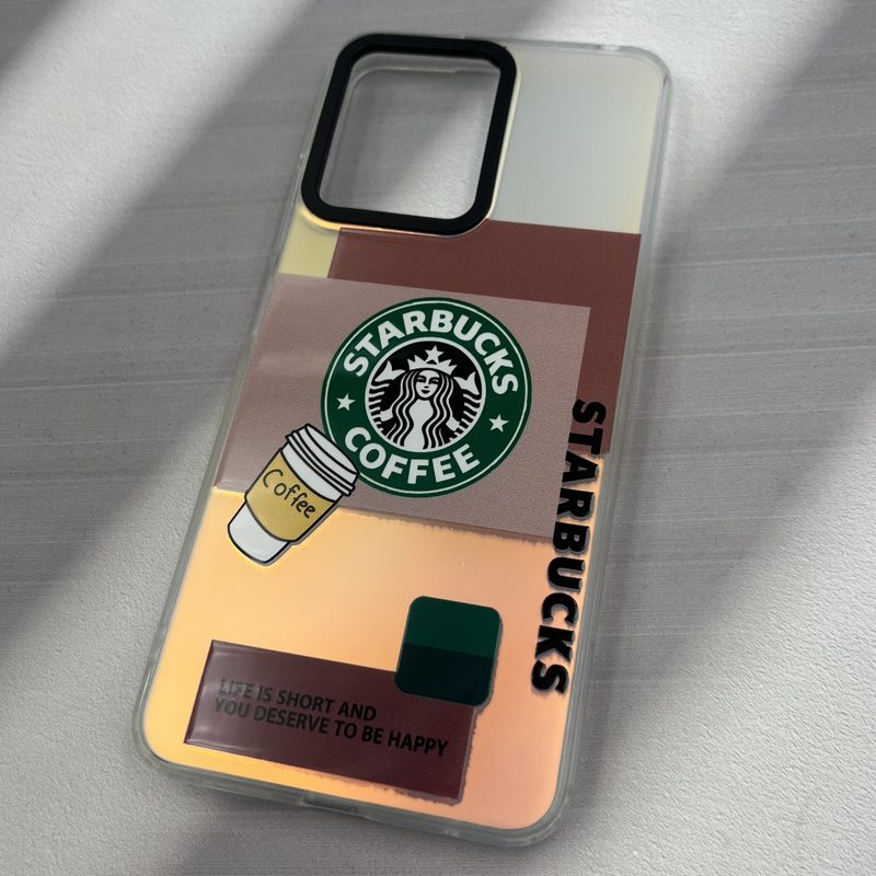 قاب گوشی Redmi Note 12 4G شیائومی هولوگرامی Coffe Case طرح استارباکس لنز برجسته کد 17148 - Image 2