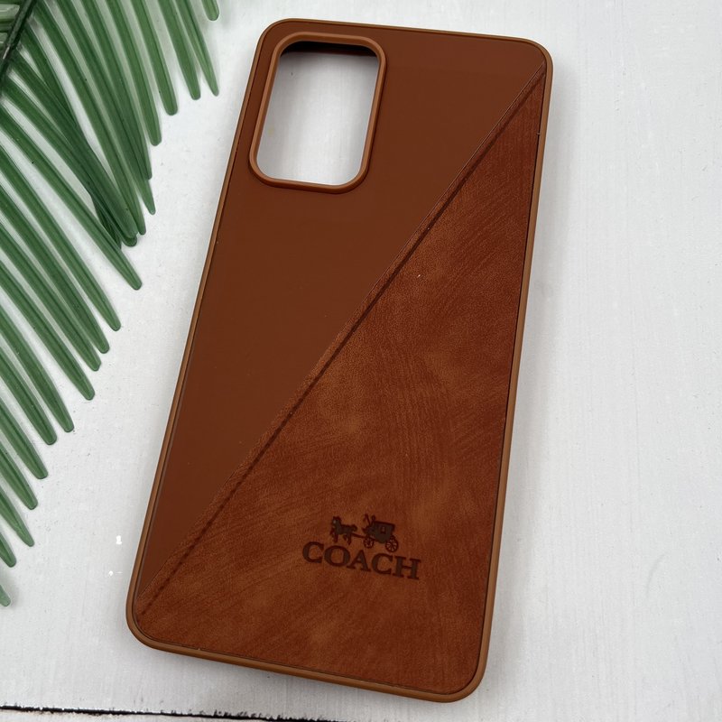 قاب گوشی Galaxy A52 / Galaxy A52S سامسونگ چرم Coach کلاسیک طرح دوخت عسلی کد 19782 - Image 2
