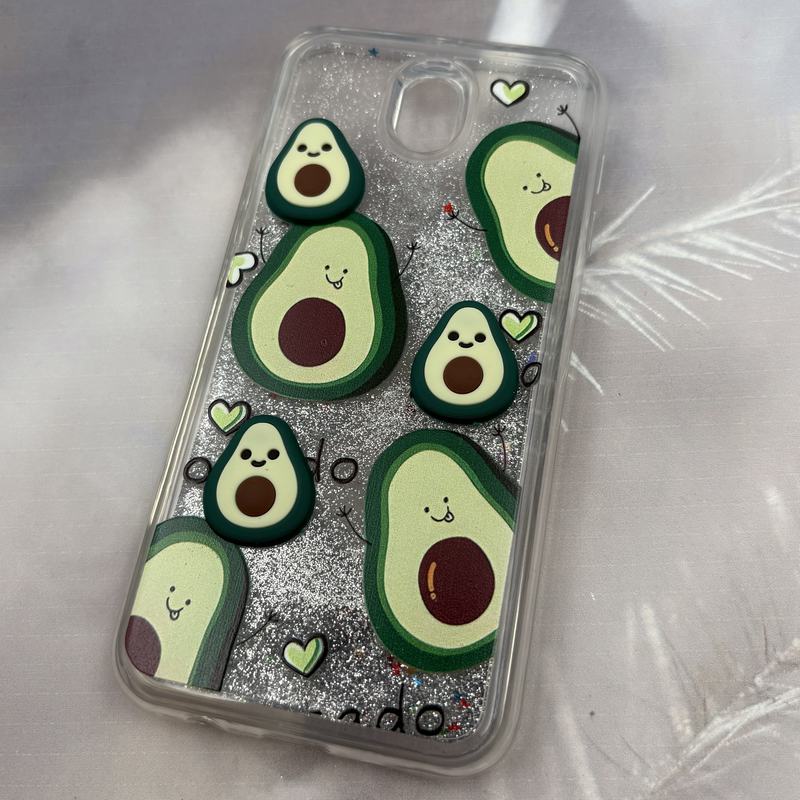 قاب گوشی Galaxy J7 Pro سامسونگ Aquarium Case شفاف اکلیلی عروسکی برجسته طرح آووکادو کد 20110 - Image 2