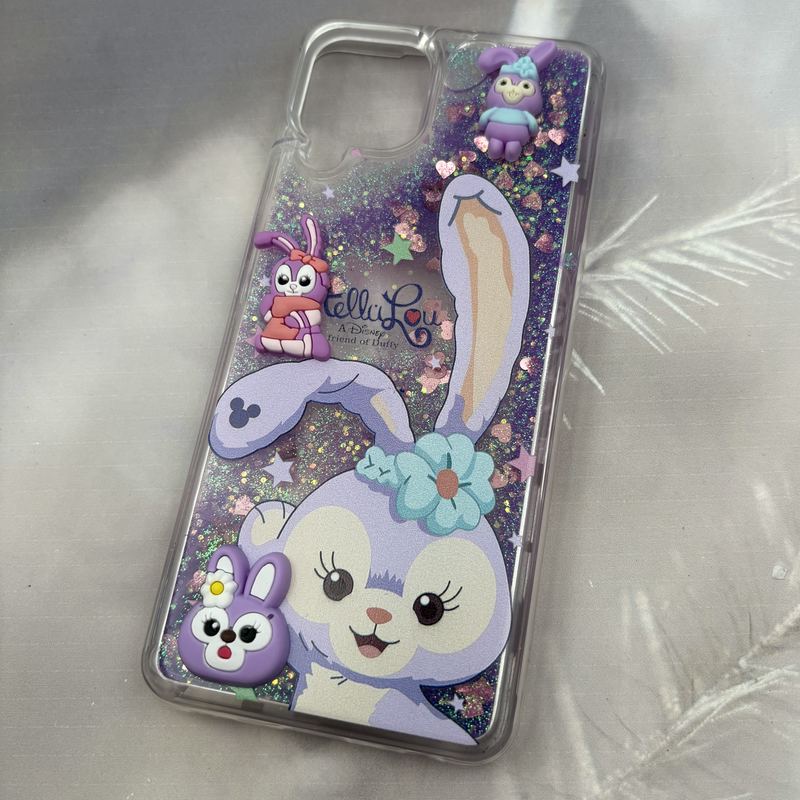 قاب گوشی Galaxy A22 4G / Galaxy M32 4G سامسونگ Aquarium Case شفاف اکلیلی عروسکی برجسته طرح خرگوش کد 24303 - Image 2