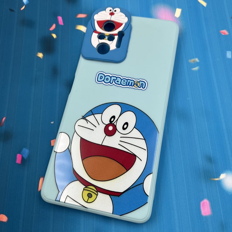 قاب گوشی Redmi Note 10 Pro 4G / Redmi Note 10 Pro Max شیائومی سیلیکونی عروسکی برجسته سه بعدی محافظ لنز دار طرح Doraemon کد 24577 - Image 2