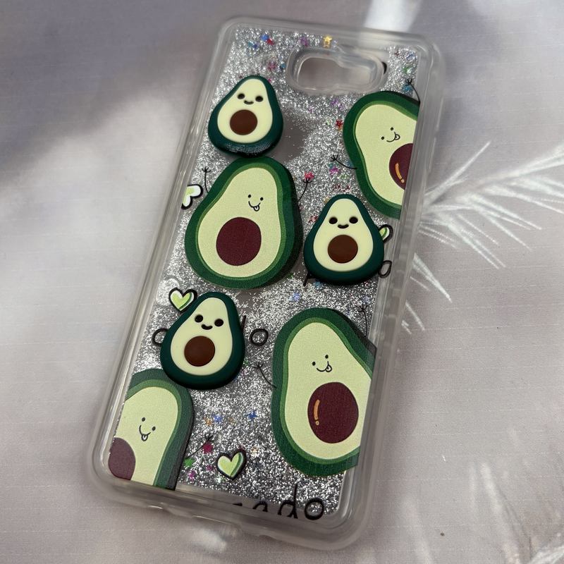 قاب گوشی Galaxy J5 Prime سامسونگ Aquarium Case شفاف اکلیلی عروسکی برجسته طرح آووکادو کد 26070 - Image 2