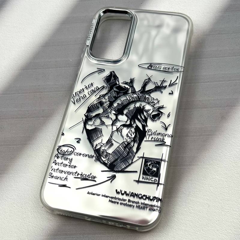 قاب گوشی Galaxy A14 سامسونگ Versailles اورجینال طرح سه بعدی قلبی لنز Silver کد 27680 - Image 2