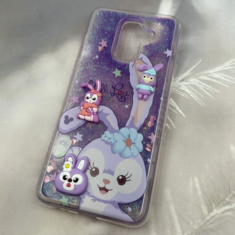 قاب گوشی Galaxy A6 Plus سامسونگ Aquarium Case شفاف اکلیلی عروسکی برجسته طرح خرگوش کد 28382 - Image 2