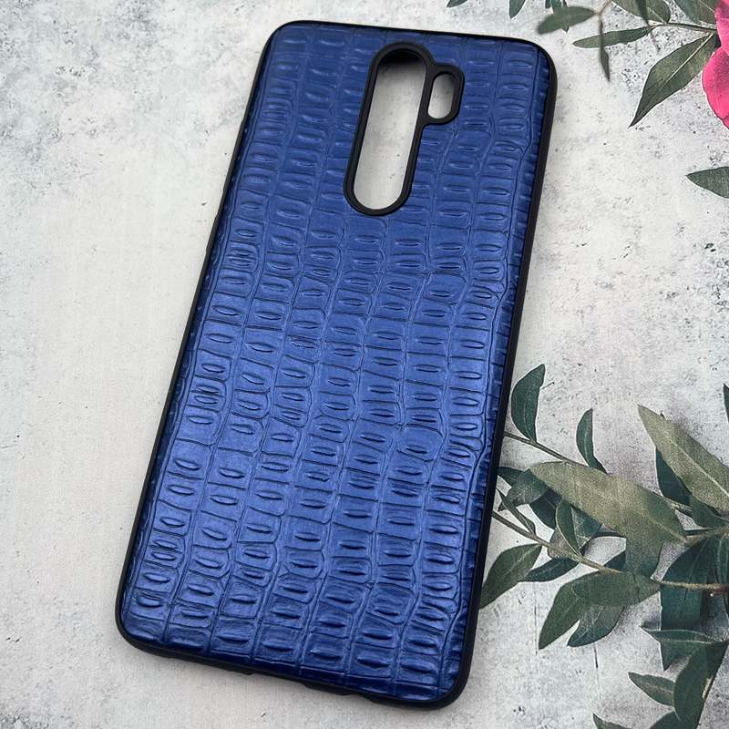 قاب گوشی Redmi Note 8 Pro شیائومی چرم پوست ماری برجسته آبی کد 30612 - Image 2