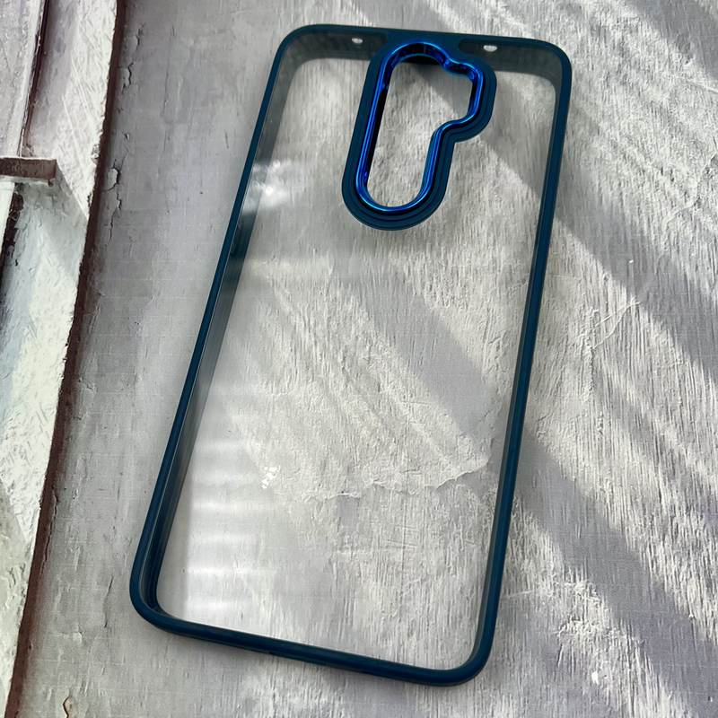 قاب گوشی Redmi Note 8 Pro شیائومی New Skin اورجینال متال دور سیلیکونی شفاف سرمه ای کد 31446 - Image 2