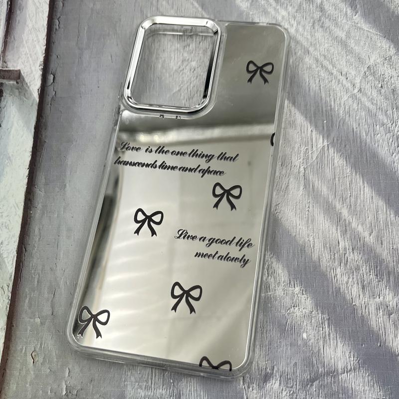 قاب گوشی Redmi Note 12 4G شیائومی آینه ای Mirror Case لنز Silver طرح فانتزی پاپیونی کد 34037 - Image 2