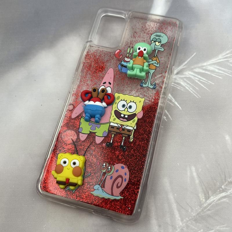 قاب گوشی Galaxy A51 سامسونگ Aquarium Case شفاف اکلیلی عروسکی برجسته طرح خانواده باب اسفنجی کد 34649 - Image 2