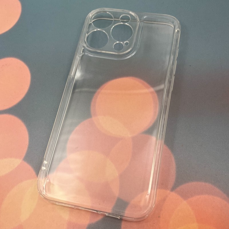 قاب گوشی iPhone 15 Pro Max آیفون شفاف ژله ای Space اورجینال ایربگ دار طرح ساده محافظ لنز دار کد 37958 - Image 2