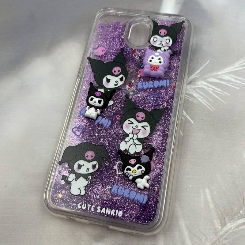 قاب گوشی Galaxy J7 Pro سامسونگ Aquarium Case شفاف اکلیلی عروسکی برجسته طرح گربه کرومی کد 38271 - Image 2