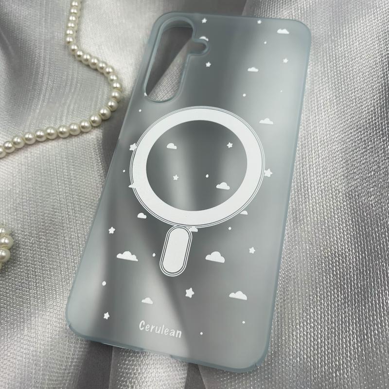 قاب گوشی Galaxy A55 سامسونگ PC Case مگ سیف Magsafe اورجینال مات طرح ابر کد 38856 - Image 2