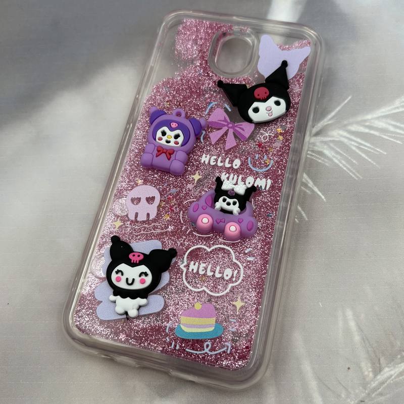 قاب گوشی Galaxy J7 Pro سامسونگ Aquarium Case شفاف اکلیلی عروسکی برجسته طرح گربه کرومی کد 39414 - Image 2