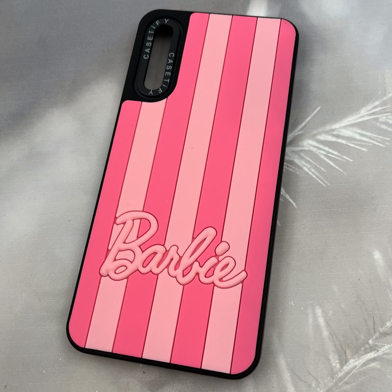 قاب گوشی Galaxy A30S / Galaxy A50S / Galaxy A50 سامسونگ سیلیکونی Case Tifay طرح باربی برجسته سرخابی کد 40403 - Image 2
