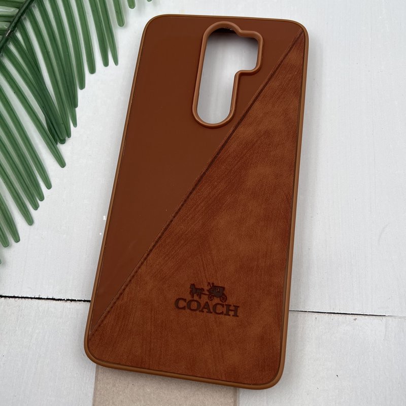 قاب گوشی Redmi Note 8 Pro شیائومی چرم Coach کلاسیک طرح دوخت عسلی کد 42239 - Image 2