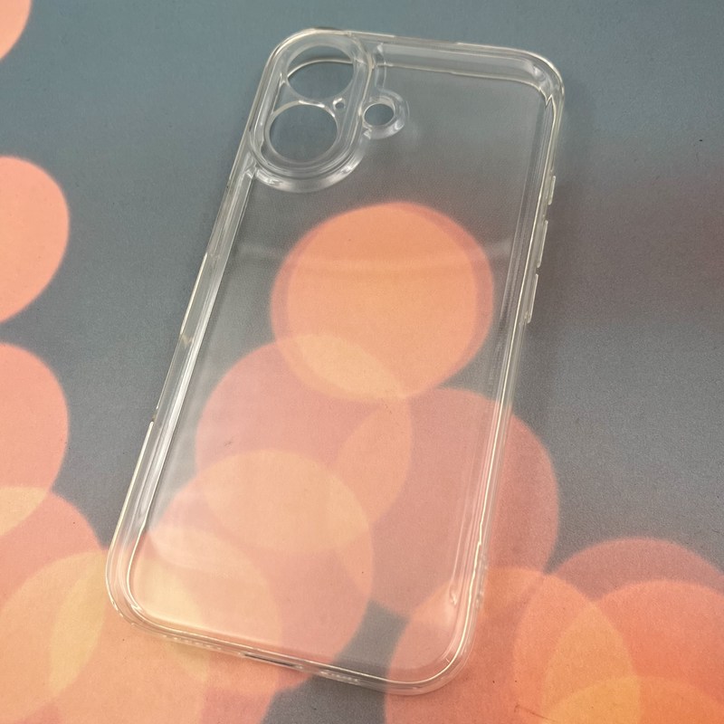 قاب گوشی iPhone 16 آیفون شفاف ژله ای Space اورجینال ایربگ دار طرح ساده محافظ لنز دار کد 43249 - Image 2