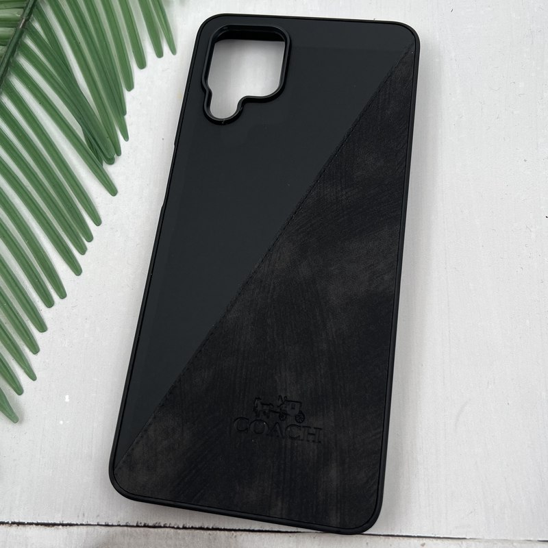قاب گوشی Galaxy A12 / Galaxy M12 سامسونگ چرم Coach کلاسیک طرح دوخت مشکی کد 44135 - Image 2