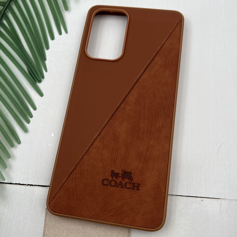 قاب گوشی Galaxy A73 سامسونگ چرم Coach کلاسیک طرح دوخت عسلی کد 45214 - Image 2