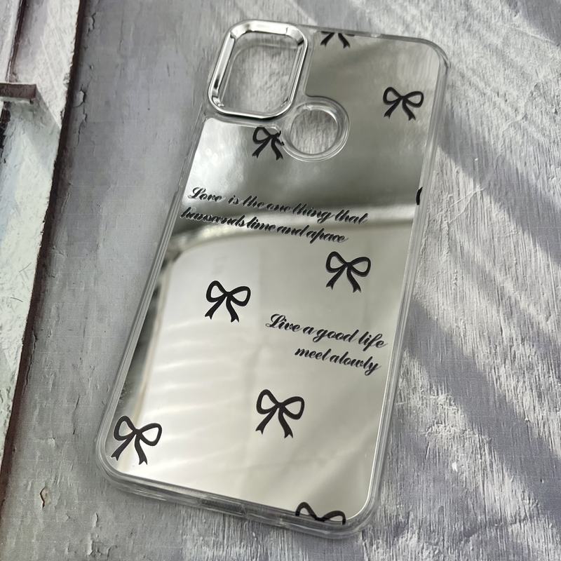 قاب گوشی Galaxy A11 / Galaxy M11 سامسونگ آینه ای Mirror Case لنز Silver طرح فانتزی پاپیونی کد 46827 - Image 2