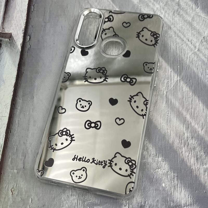 قاب گوشی Galaxy A10S سامسونگ آینه ای Mirror Case لنز Silver طرح فانتزی کیتی کد 47315 - Image 2