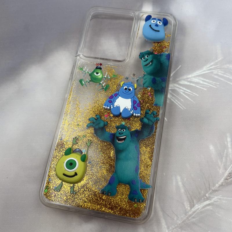 قاب گوشی Redmi 13C / Poco C65 شیائومی Aquarium Case شفاف اکلیلی عروسکی برجسته طرح مایک و سالیوان کد 48971 - Image 2