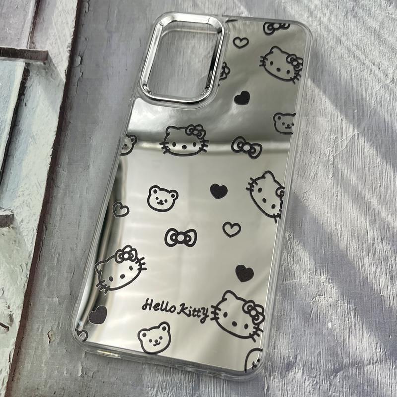 قاب گوشی Galaxy A23 سامسونگ آینه ای Mirror Case لنز Silver طرح فانتزی کیتی کد 50010 - Image 2