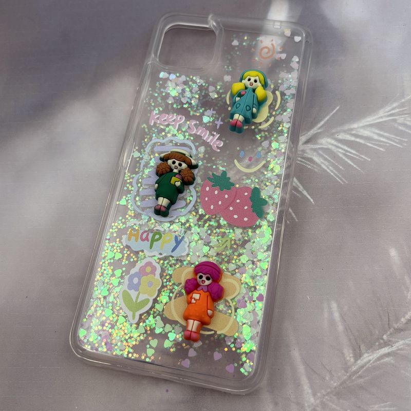 قاب گوشی Galaxy A22 5G سامسونگ Aquarium Case شفاف اکلیلی عروسکی برجسته طرح دخترانه کد 50631 - Image 2