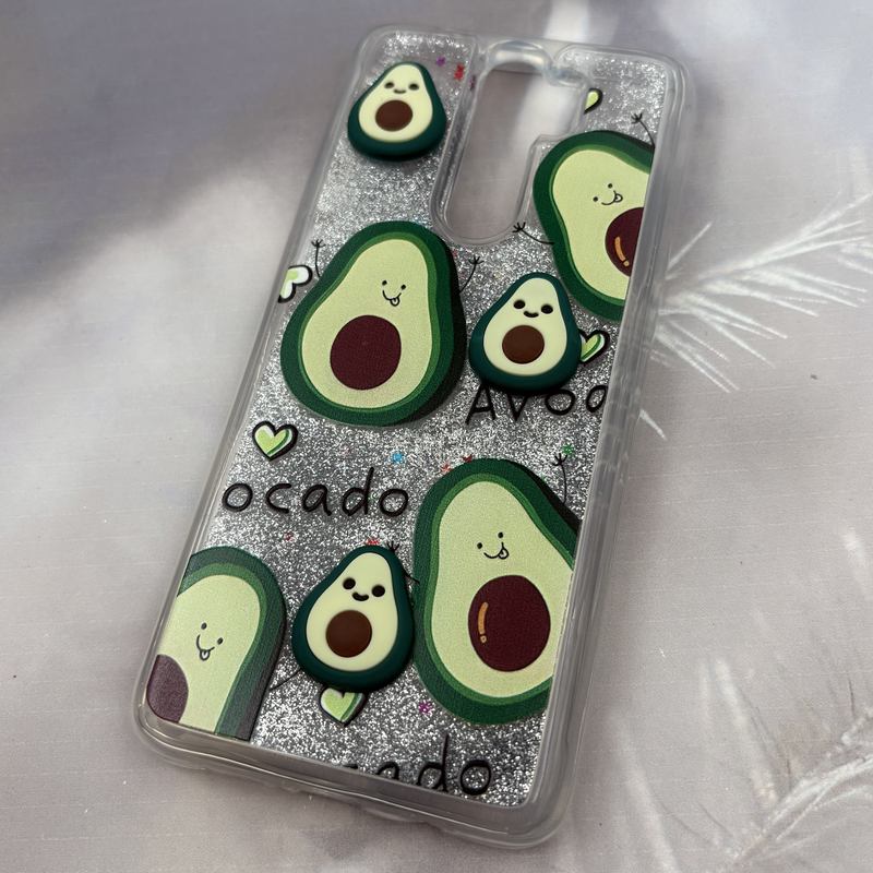 قاب گوشی Redmi Note 8 Pro شیائومی Aquarium Case شفاف اکلیلی عروسکی برجسته طرح آووکادو کد 51789 - Image 2