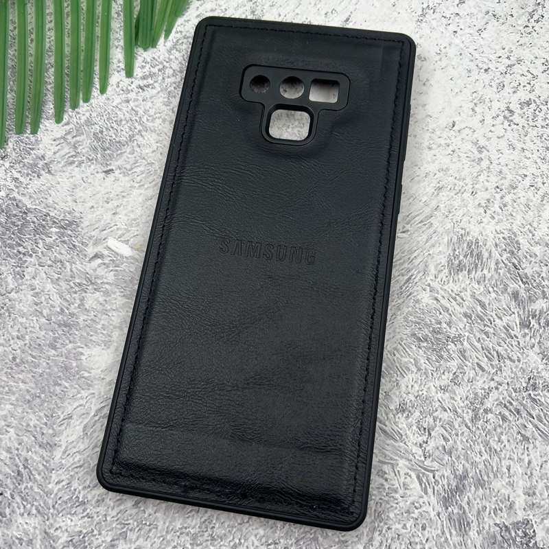 قاب گوشی Galaxy Note 9 سامسونگ Leather Case چرم اورجینال داخل پارچه ای لوگو دار کلاسیک محافظ لنز دار مشکی کد 54403 - Image 2