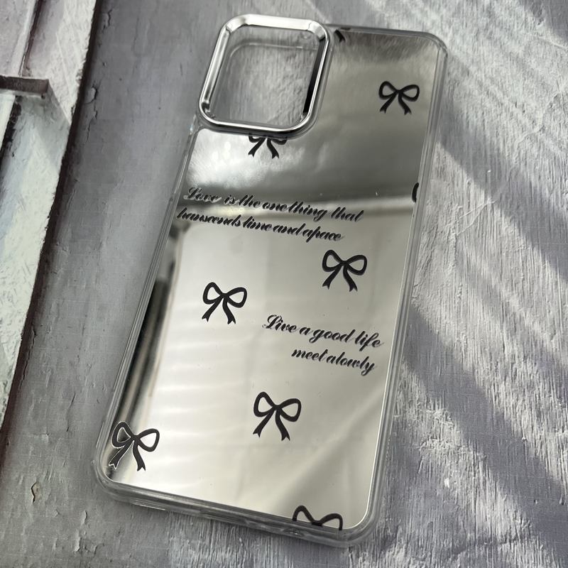 قاب گوشی Galaxy A12 / Galaxy M12 سامسونگ آینه ای Mirror Case لنز Silver طرح فانتزی پاپیونی کد 55696 - Image 2