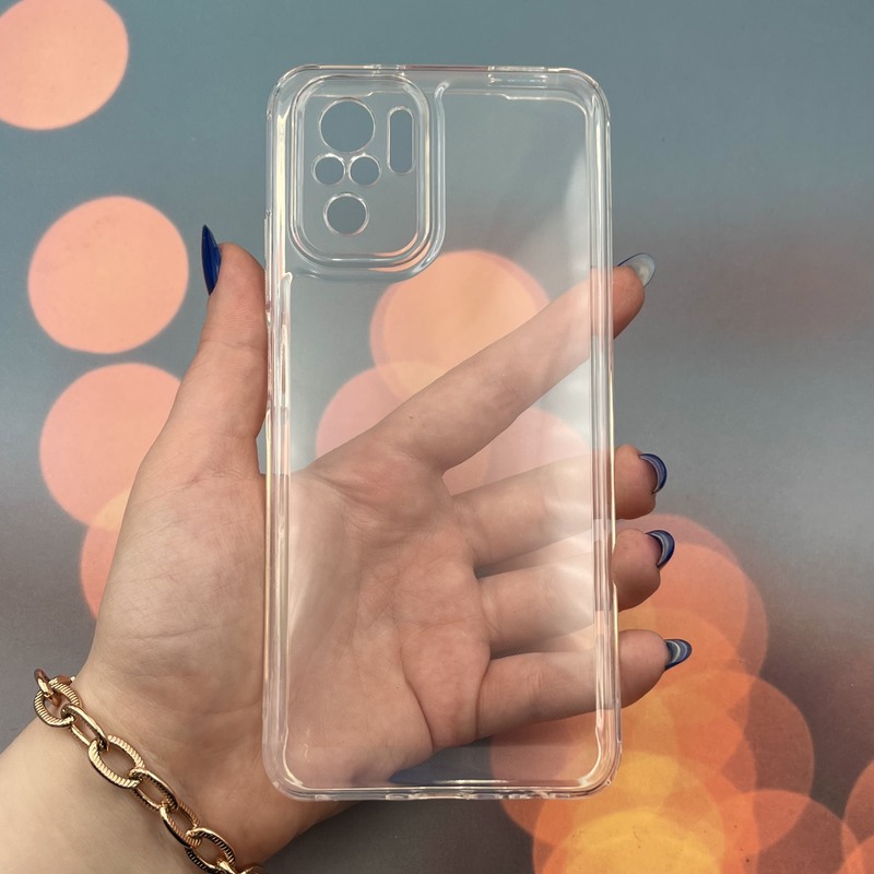 Cover Trasparente Per Redmi Note 10 / 10S E Poco M5S: Custodia Morbida Antiurdo Con Bordo Color Lavanda