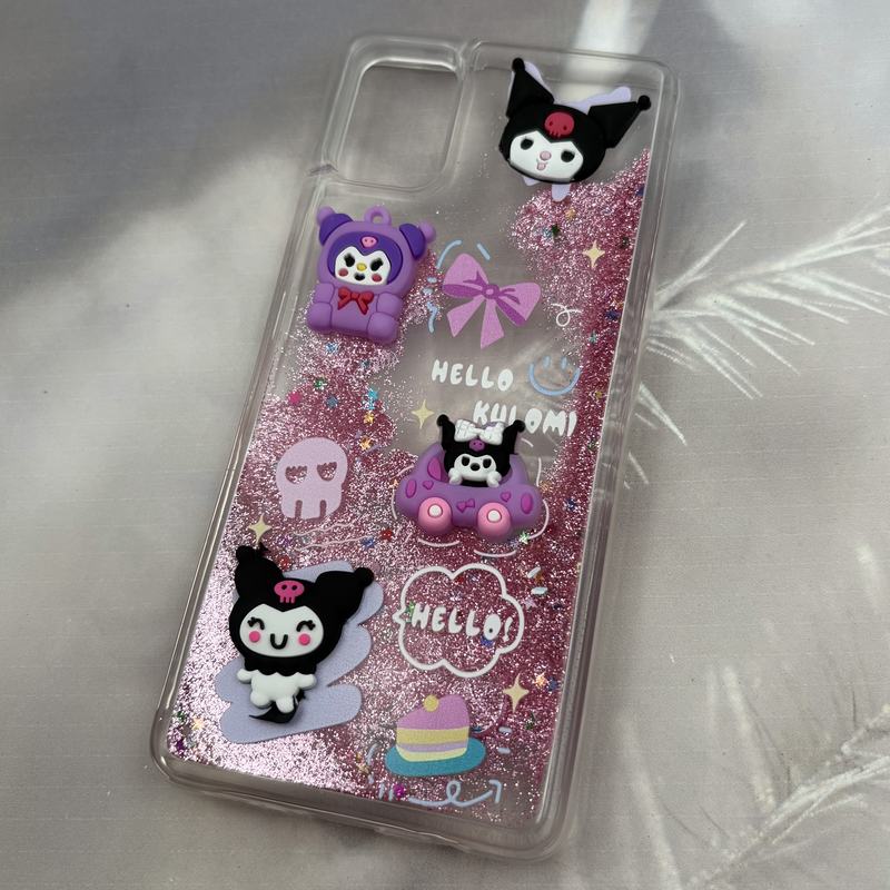 قاب گوشی Galaxy A51 سامسونگ Aquarium Case شفاف اکلیلی عروسکی برجسته طرح گربه کرومی کد 58150 - Image 2