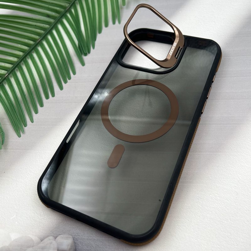 قاب گوشی iPhone 16 Pro Max آیفون Stand Case اورجینال مگ سیف Magsafe ضد ضربه لنز استندشو فلزی صحرایی کد 59855 - Image 2