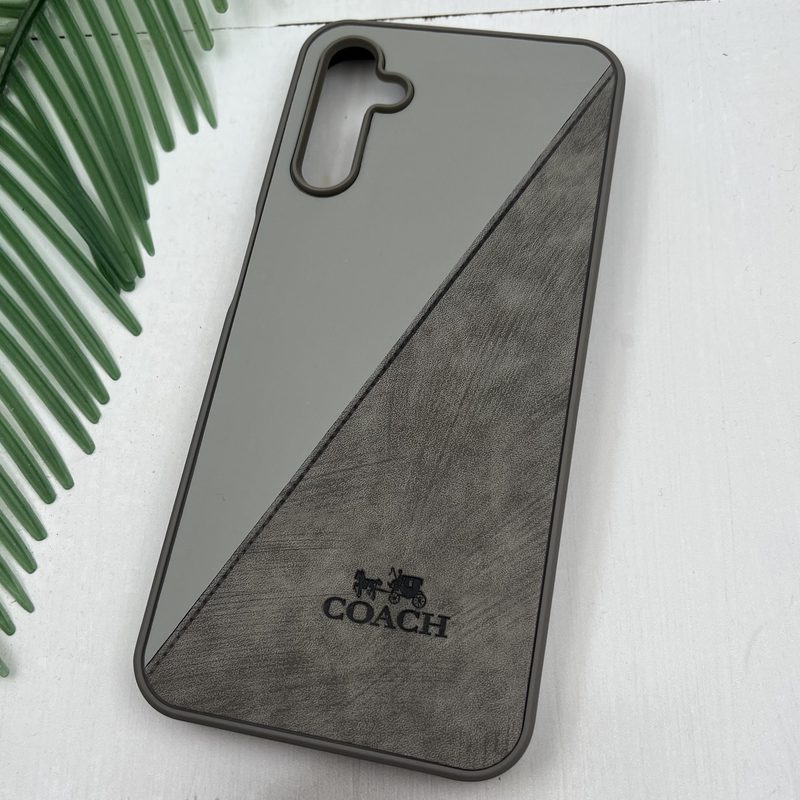 قاب گوشی Galaxy A14 سامسونگ چرم Coach کلاسیک طرح دوخت خاکستری کد 60136 - Image 2