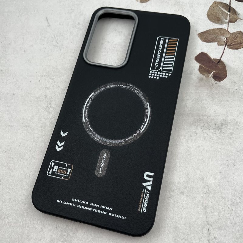 قاب گوشی Galaxy A26 سامسونگ Leather Design طرح RT مگ سیف Magsafe سیلیکونی لنز کروم مشکی کد 60703 - Image 2